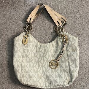 Michael Kors Cream Signature Shoulder Bag